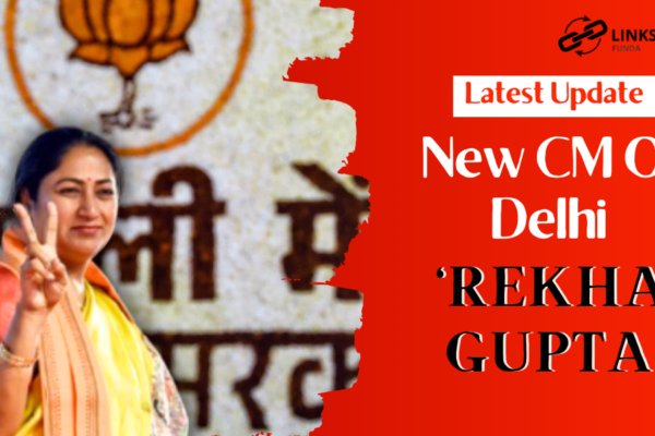 New CM of Delhi, Rekha Gupta, Posing with a victory sign.